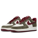 Nike Air Force 1 Low '07 LV8 'Cargo Khaki Pale Ivory Dark Team Red'