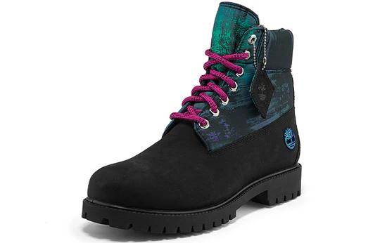 Timberland Heritage NL Sky 6 Inch Waterproof Boots 'Black Nubuck with Print'