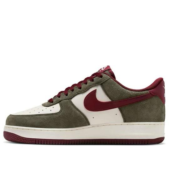 Nike Air Force 1 Low '07 LV8 'Cargo Khaki Pale Ivory Dark Team Red'